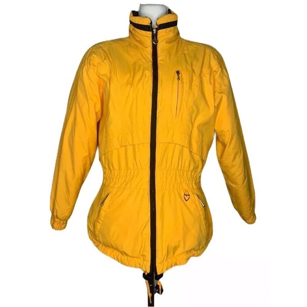 Womens Obermeyer Primrose Yellow Insulated Ski Jacket Coat‎ Thermolite Size 10